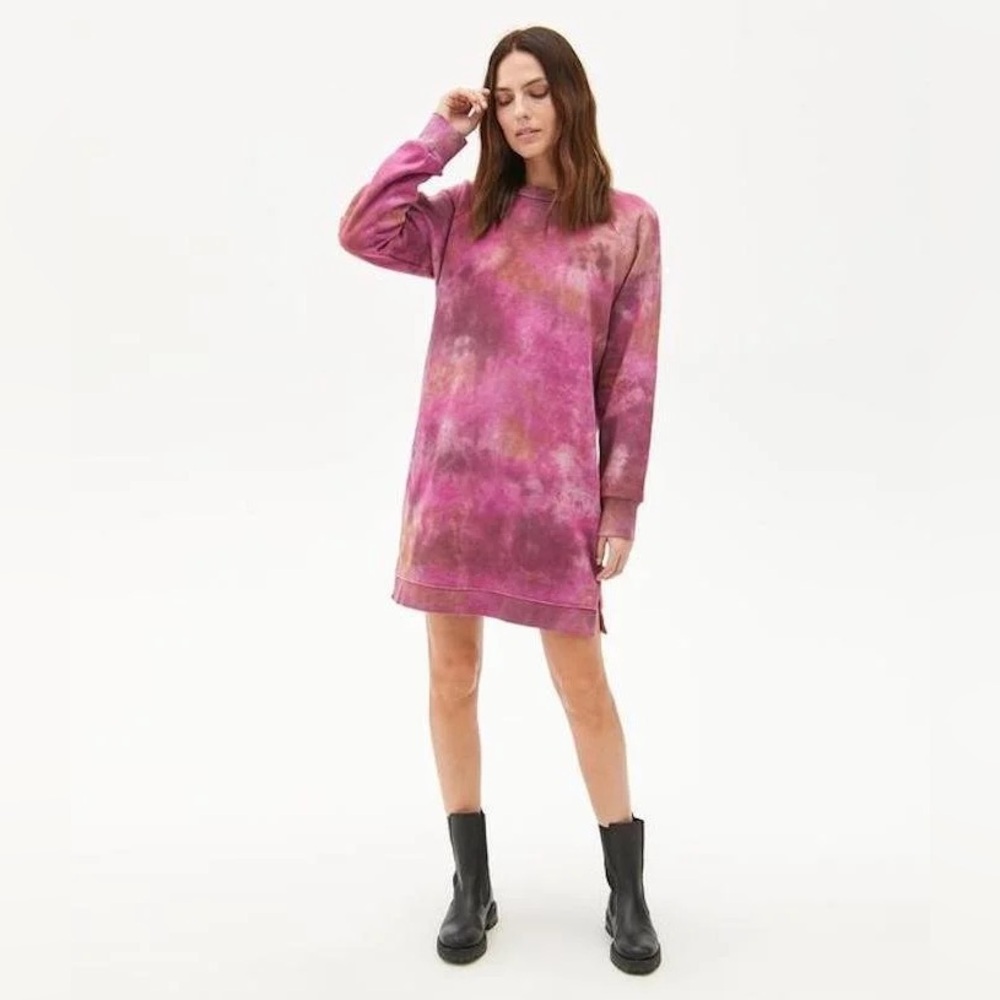 Michael Stars Lolly Tie-Dye Sweatshirt Dress